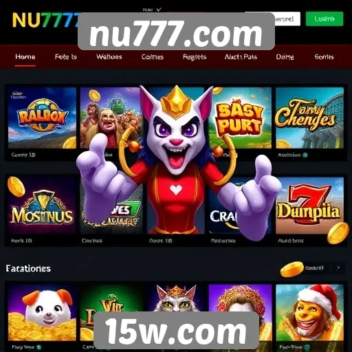Variedade de jogos oferecidos pelo site nu777.com